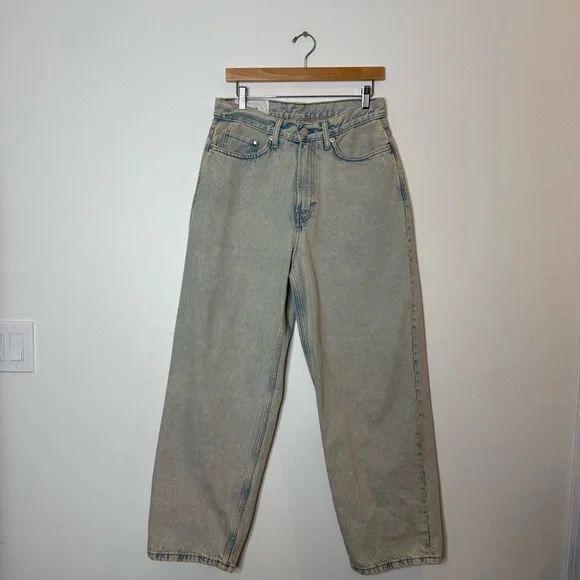 H&M Men’s Baggy Loose Jeans in light worn acid wash size 29x30 - Picture 1 of 8
